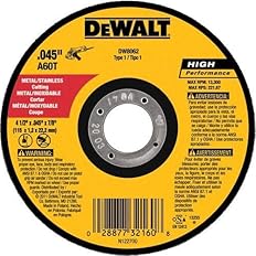 DEWALT grinding disc profile