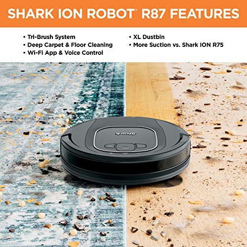 Shark ION Robot Vacuum RV871 with WiFi and Voice Control, 0.6 qt