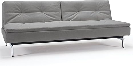 Innovation Schlafsofa mit Chrombeinen Dublexo Chrome Textil grau
