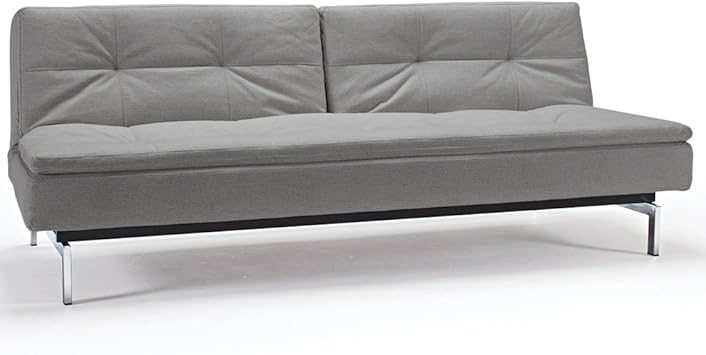 Innovation Schlafsofa mit Chrombeinen Dublexo Chrome Textil grau