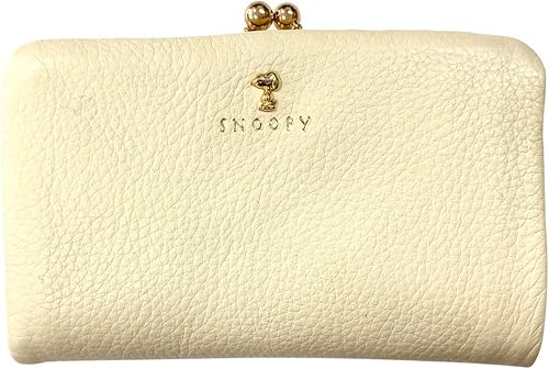 Amazon スヌーピー Snoopy スモーキーパステル がま口二つ折れ財布 Sn0072 アイボリー 財布