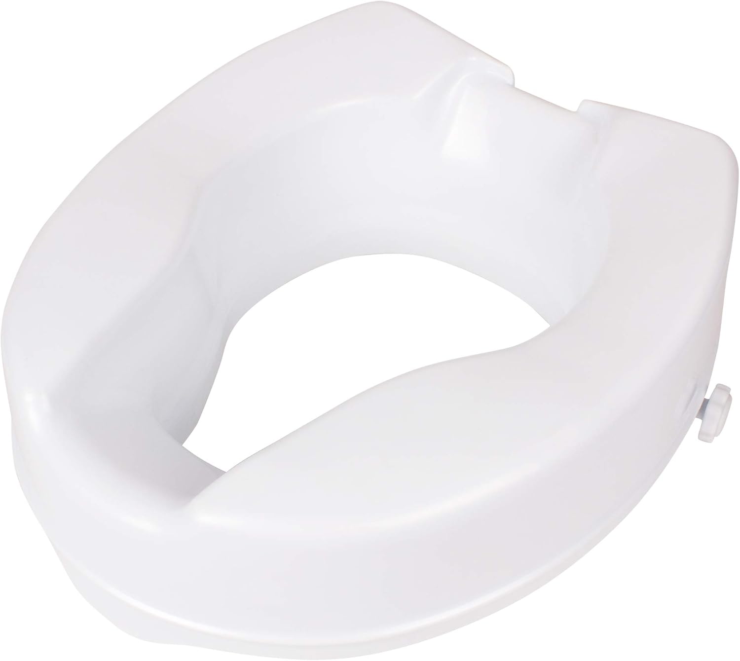 Carex Raised Toilet Seat with Extra Wide Opening - Toilet Seat Riser with Safe Lock - Adds 4 1/2" to Height of Toilet: Health & Personal Care