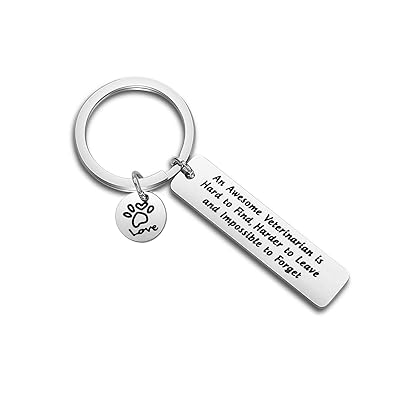 ENSIANTH Veterinarian Gift an&nbsp;Awesome&nbsp;Veterinarian&nbsp;is&nbsp;Hard&nbsp;to&nbsp;Find Keychain Vet Tech Gift,Vet School Graduate Gift