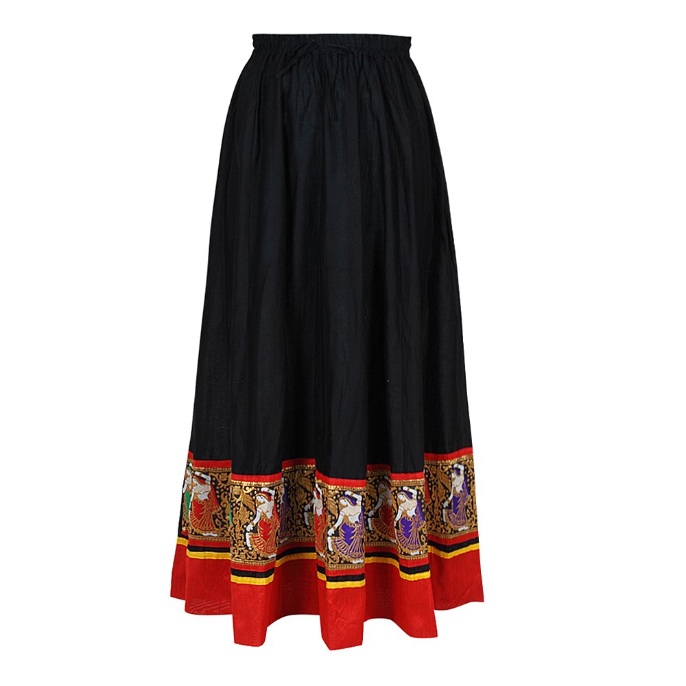 roshniiks women jaipuri skirt multiple borders&hellip;
