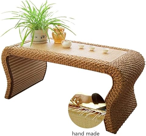 Table Basse Rotin Salon Table Basse Bureau Table Salon De The Hotel Japonais Table Tatami Carre Color Brown Size 80 50 50cm Amazon Fr Cuisine Maison