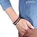 JADENOVA Natural Bead Bracelet Semi Precious Gemstone Beaded Bracelet for Women Healing Crystal Stone Stretch Bracelet Men Couple Bracelets (2pcs,6-8mm/8-10mm)
