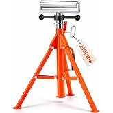 VEVOR Heavy Duty Roller Stand for Woodworking Metalworking Outfeed | 2500 lbs Load Capacity, 28-52" Height Adjustment, Folding &amp; Portable Design, for Long Boards, Metal Pipes or Bars