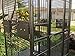 Mcage Large Wrought Iron Bird Parrot Cage Double Ladders Open/Close Play Top, Include Seed Guard and Play Top (Black Vein)thumb 3