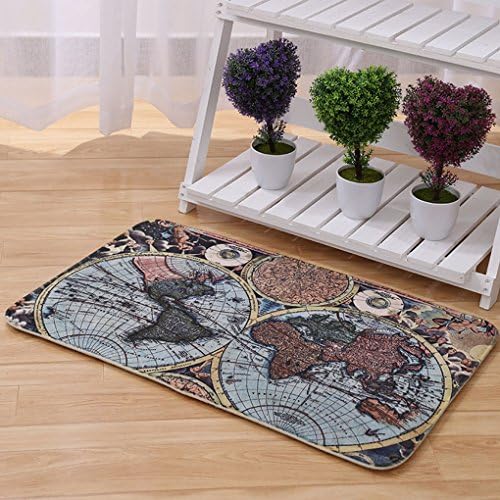 Sweetsky Worldmaps Home Decor Living Room Bedroom Sleeping Room Couch Sofa Rugs Mats Cushions(Mapb 80x160cm/31.49x62.99")
