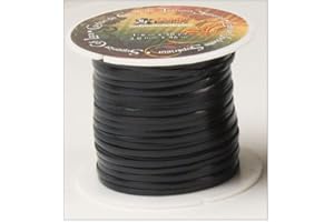 Tandy Leather Calf Lace 1/8" x 50 yds (3 mm x 45.7 m) Black 5007-01