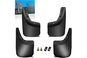 KEYOOG Front & Rear Mud Flaps Splash Guards Fit for 2014-2019 Chevy Silverado 1500/Ld /2500 HD/ 3500 HD, 4-Pc Set Mud Guards Splash Guard Black - Fit The Models with Single Rear Wheels