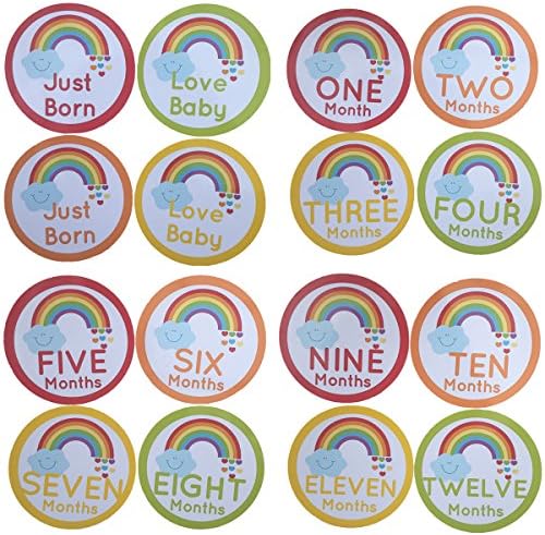 16 PCS Baby Monthly Belly Sticker Milestone Onesie Stickers For Newborn Boys Girls Shower Gift Or Scrapbook Photo Keepsake