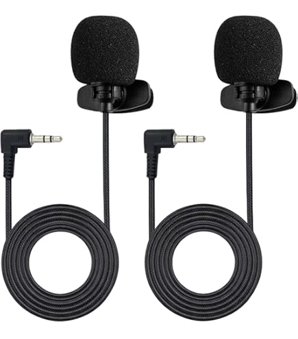 Ponskoy Portable Microphone For Auto Radio, 3.5mm External Mic For Car Stereo DVD Player GPS Navigation PC Laptop With 9.8ft/3M Cable