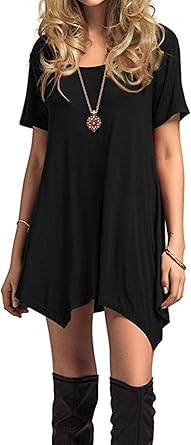 plain black t shirt dress