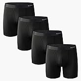 Norcotton 4 Pack Men's Boxer Briefs With 3D Support Pouch, Breathable Moisture Wicking Performance Underwear For Men, L-4XL