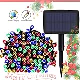 GEEKHOM Solar String Lights [72ft 200 LED 8 Modes] Led Decorative Fairy Light Solar & USB Powered 2-in-1 for Garden, Party, Patio, Xmas Tree, Outdoor(Multi Color)