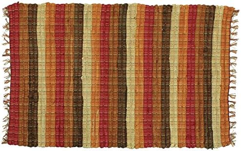 Lido Red and Brown Striped Rag Rug 30 x 50