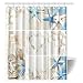 InterestPrint Collage of Summer Seashells Decor Shower Curtain, Seacoast with Sand Colorful Various Seashells and Starfish Tropics Aquatic Wildlife Theme Fabric Bathroom Set with Hooks, 60 X 72 Inches