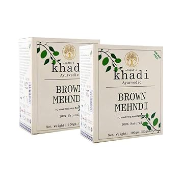 Vagad's Khadi Combo Brown Mehndi Ammonia Free Henna 200 gm Pack of 2