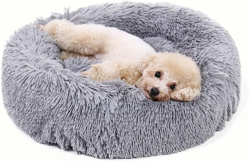 Speedy Pet Luxurious Warm Puppy Cat Bed, Ultra Soft Dog Kitten Cozy Sleeping Cushion Mat Round Bed,Machine Washable