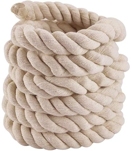 Jukway Cordón Redondo Con Núcleo De Cuerda Trenzada De Algodón Natural 5 Mm De Espesor Multiusos Para Coser Empaquetar Manualidades Decoración De Bricolaje - Blanco Crudo (5 Metros