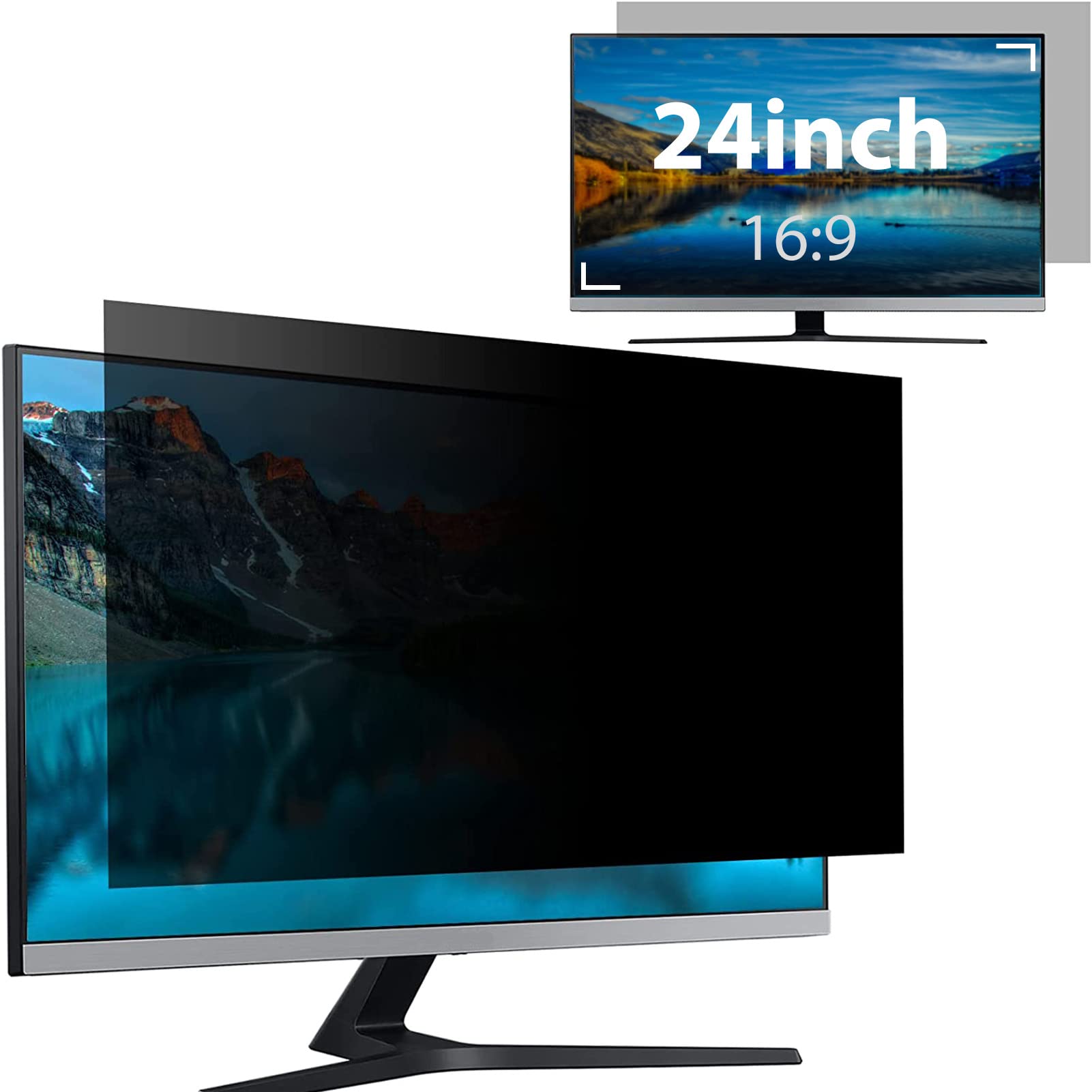 Photo 1 of VBESTLIFE 24Inch Computer Screen Filter, 24 Inches for 16:9 Widescreen Computer Monitor, Removable Anti Blue Light Protector, Anti Scratch Screen Protective Film