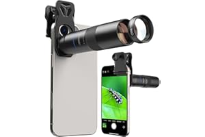 MIAO LAB 10X Telephoto Lens & 200mm Macro Lens, 2-in-1 Aluminum Phone Camera Lens Kit with Universal Clip. Phone Lens Attachment Fit for iPhone 17/16/15/14, Samsung, Android Phone and Most Smartphone