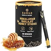 Bargad Pure Himalayan Shilajit Honey Sticks with Saffron – 30 Count | 75%+ Fulvic Acid, 85+ Trace Minerals | Natural Energy & Immunity Booster | Easy Single-Use Packets