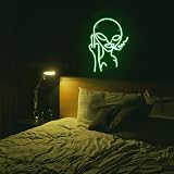 SIGNSHIP Alien Neon Light Sign Wall Decor USB 5V 40x30 cm Green Alien view 2