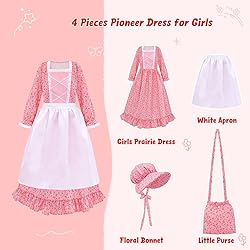 Meland Pioneer Dress for Girls - Colonial Floral