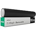 Cricut Premium Removable Vinyl (12" x 360"), No-Residue Easy Removal up to 2 Years, Perfect for Indoor-Outdoor DIY Projects & Removable Decals, Compatible with Cricut Machines, Black