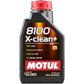 Motul 8100 X-clean+ 5W-30 Full Synthetic Motor Oil | Engineered to Help Protect Emissions Systems, Clean Engine Performance | Long Drain Capable, Improved Engine Responsiveness | 1L
