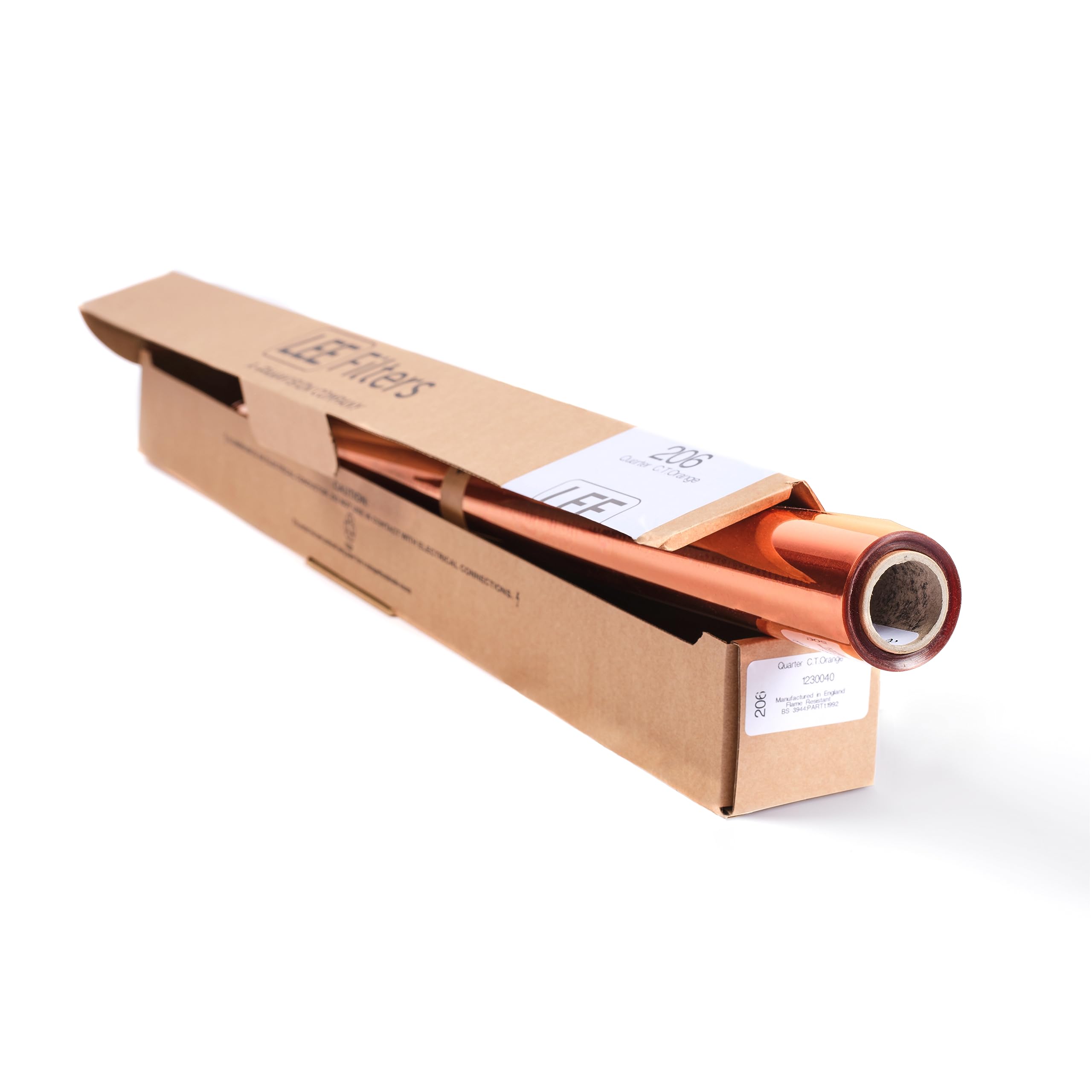 LEE Filters CT Orange Compact Roll - 2ft Wide Polyester Lighting Gel for Converting Daylight to Tungsten Light - Made in the UK (Quarter CTO)