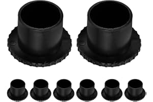 NUOBESTY 8Pcs Black Plastic Closet Rod End Caps for 22Mm Diameter Clothes Rack Rods Plugs to Prevent Sliding