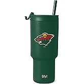 Simple Modern Officially Licensed NHL 30 oz Tumbler with Flip Lid and Straws | Hockey Insulated Cup Stainless Steel | Gifts for Men Women | Trek Collection