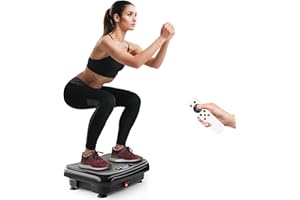 Vibration Plate Exercise Machine: TISSCARE Mini Vibrating Plates for Lymphatic Drainage and Weight Loss, 400Lbs Capacity Full Body Power Shake Workout Platform for Home Cardio Fitness