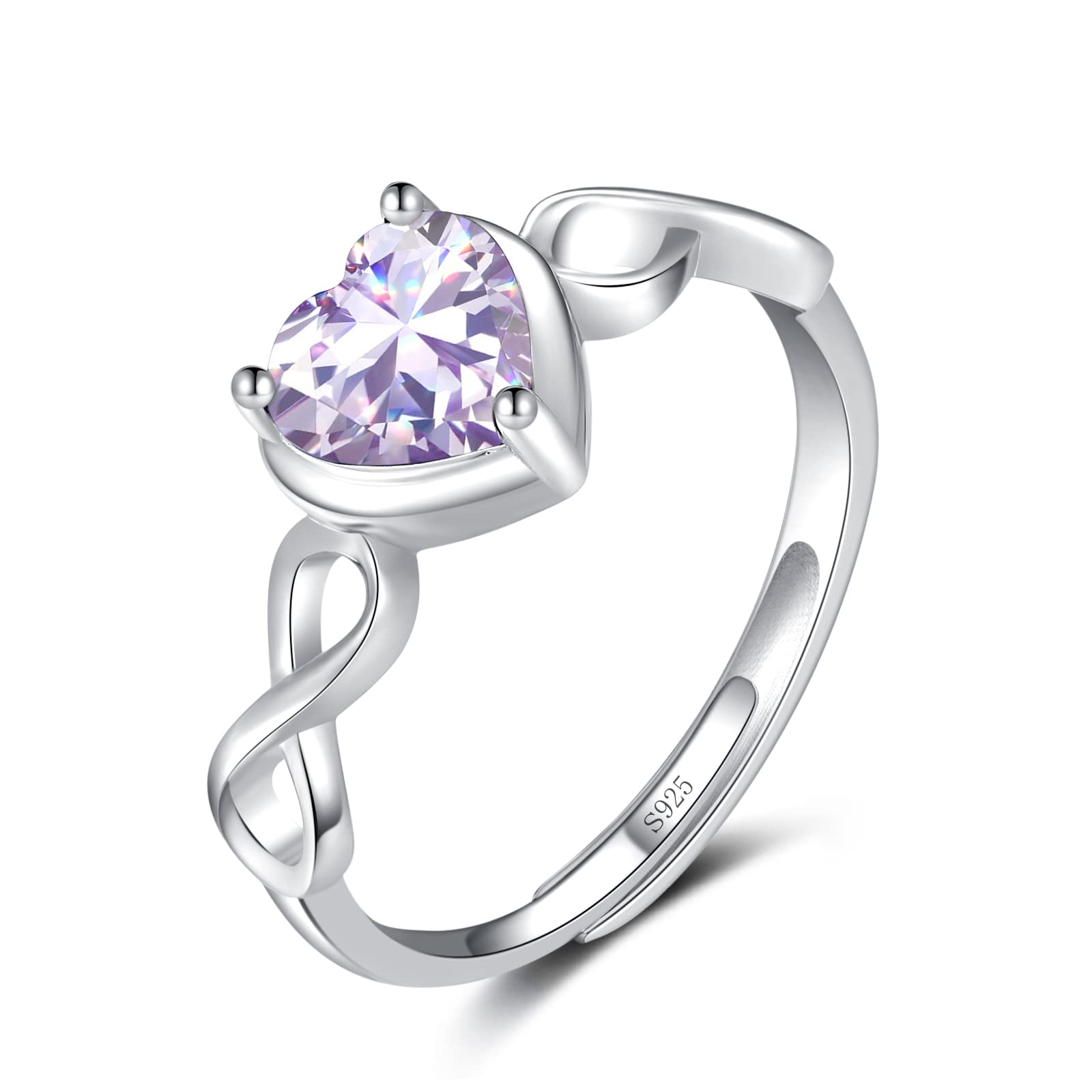 Shysnow Alexandrite Birthstone June Ring for Women