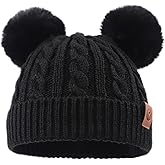 PESAAT Warm Toddler Girl Beanie Knit Winter Hats for Kids Twist Baby Boys Girls Hat 1-4 Years