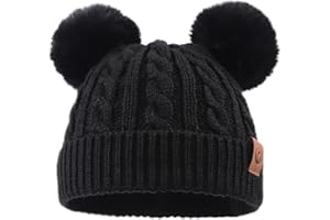 PESAAT Warm Toddler Girl Beanie Knit Winter Hats for Kids Twist Baby Boys Girls Hat 1-4 Years