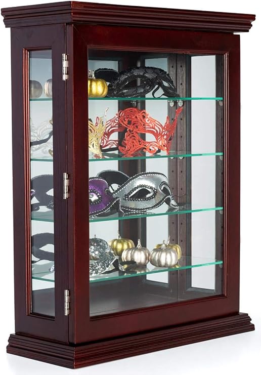 Amazon Com Displays2go Wooden Wall Curio Cabinet Countertop