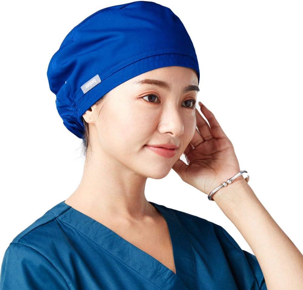 Professional Surgical Scrub Cap, Doctor Nurse Medical Dome Hat for Women Men