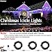 KNONEW Christmas Lights Outdoor Color Changing 320 LED 33ft 8 Modes Curtain Fairy String Light with 64 Drops, Green Wire LED Lights for Wedding Party Holiday