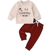 Cemion Toddler Boy Merry Christmas Outfit Baby Funny Long Sleeves Sweatshirt Pant Sets Infant Boys Outfits