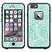 Skin Decal for LifeProof Apple iPhone 6 Case - Paisley Green and Flowers on White