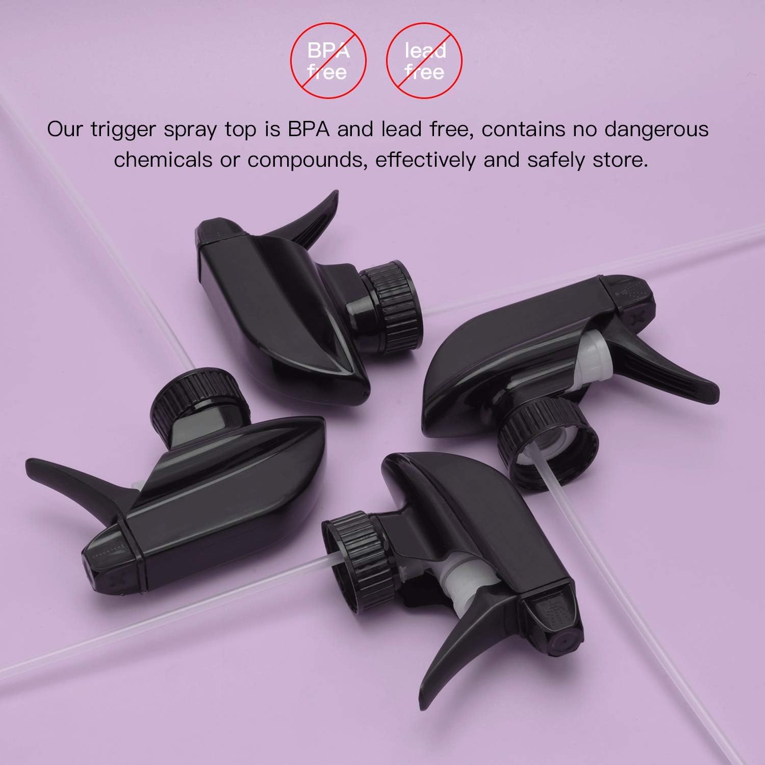 ULG 4 Pack Mist Spray & Stream Sprayer Replacement Trigger Spray Tops Fits Standard 8oz / 16oz Boston Round 28/400 Neck Bottles : Garden & Outdoor