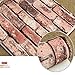 QIHANG Red Brick Wall Modern Wallpaper Textured Bricks PVC Wallpaper 0.53m x 10m=5.3㎡