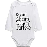 listery Funny Baby Boy Clothes Breakin Hearts Blastin Farts Baby Bodysuit Funny Newborn