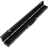 GSE 1x1 Hard Billiard Pool Cue Stick Case Box, Holds 1 Butt and 1 Shaft | 1x1 Pool Cue Case, Leatherette Billiard Stick Carrying Case, Portable Handle, Pool Stick Carrying Bag for Men and Women