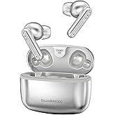 SoundMAGIC T80BT ANC True Wireless Earbuds with Hi-Res Audio,Hibrid Active Noise Cancelling, ENC Call Clarity, 20H Playtime, IPX5 Waterproof, Ultra-Comfy Fit for Sports/Work/Gaming (Silver)