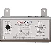 Quietcool Attic Fan Adjustable Thermostat and Humidistat with Built-in Fire Safety Shut Off for Powered Attic Ventilators - Replacement Humidistat